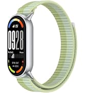 OUTPUTBT Watch Band with Metal Adatper for Xiaomi Smart Band 10/9/8 Replacement Strap Nylon Sport...