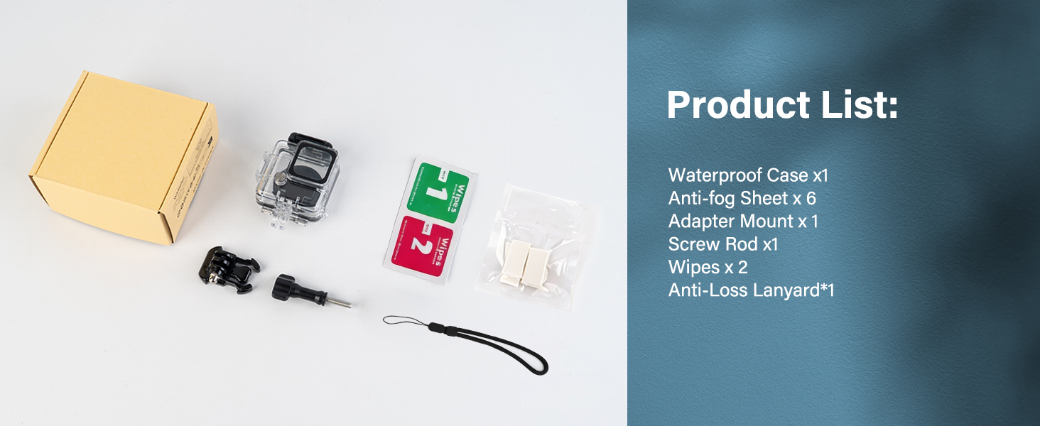 Walking Way Waterproof Case for Insta360 Go Ultra Anti-fog Sheet Screw Rod Wipes