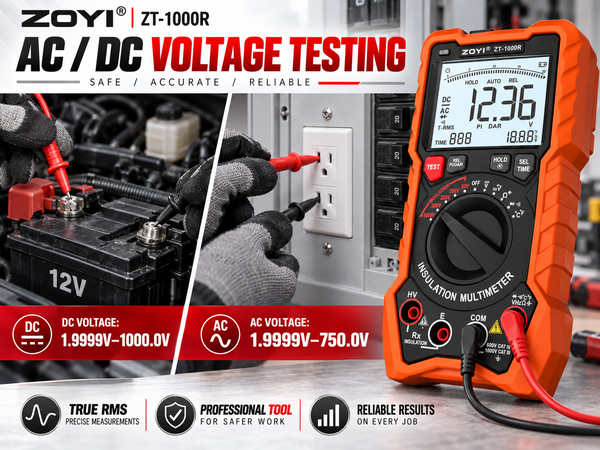 2 in 1 19999 Counts Multimeter Megohmmeter Insulation Resistance Tester