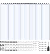 VEVOR Clear PVC Strip Curtain, 84 in Height x 48 in Width x 0.08 in Thickness, 8 PCS Walk in Free...
