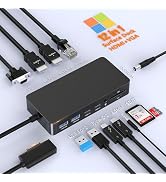 Surface Docking Station Triple Displays Dual 4K HDMI + VGA for Home Office | 12-in-1 Surface Dock...