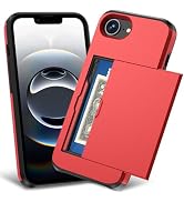 TOPAUX for iPhone 16e Wallet Case Slim Credit Card Holder Slot Slide Cover Back Pocket Compartmen...