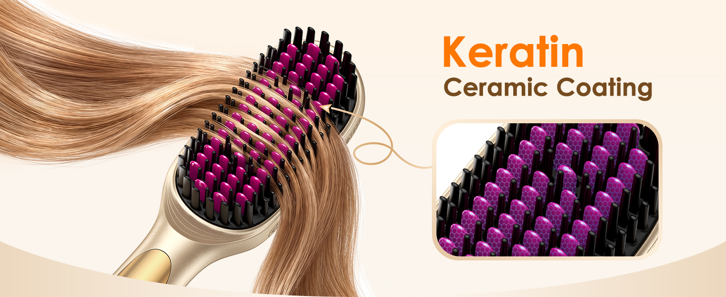 Ionic Hair Straightener Brush