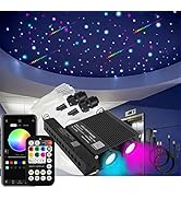 Small Size AKEPO 32W Dual-Head APP Fiber Optic Lights with Meteor Effect, 1100pcs of 0.03in 13.1f...