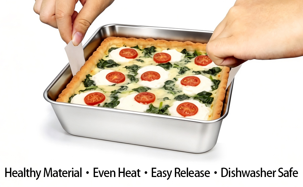 oven pan, cake pans 8 inch,dish pan, non-stick square cake pan, lasagna pan,small baking pans