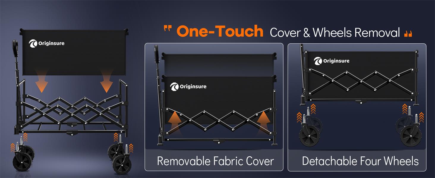 Removable Fabric Cover and Detachable Four Wheels