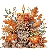 DIADAY Fall Pumpkin Diamond Painting Kits for Adults, Diamond Art 12x12 in | Special Shape 5D Cry...