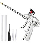 Preciva Foam Gun, Aluminum Alloy Foaming Gun Heavy Duty PU Expanding Caulking Gun Spray Applicati...