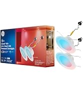 Cync GE Reveal Smart LED Recessed Downlight, Color Changing WiFi Light, Matter Compatible, Compat...
