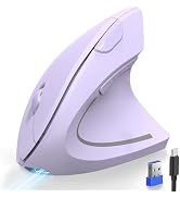 TECKNET Ergonomic Mouse, Rechargeable 2.4G+Bluetooth Vertical Mice 6 DPI Adjustable, Wireless Opt...