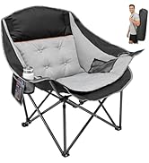 Suteck Oversized Camping Chairs for Adults - Heavy Duty Padded Camping Chair Folding Lawn XL Camp...