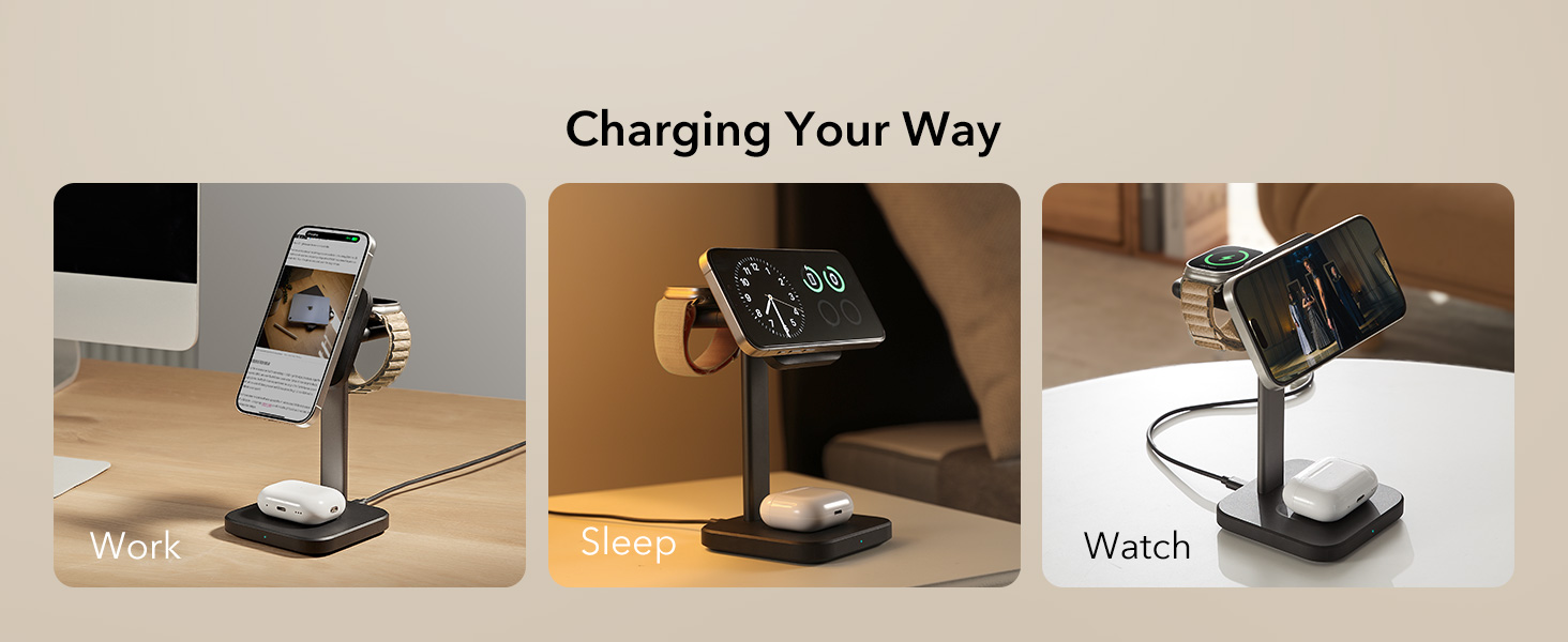 magsafe charger stand 3 in 1