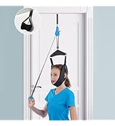 Cervical Neck Traction Device for Home Use, Portable Neck Stretcher Hammock Over Door for Neck Pa...