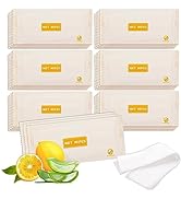 SLequipo 200 pcs Wet Wipes Individually Wrapped, Lemon Travel Wipes, Clean Wipe Individual Wipes ...