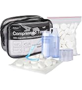 Godiyyer 100pcs Compressed Towels Disposable Cotton Tissue Mini Portable Compressed Coin Wipes fo...