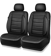 CAR PASS Faux Leather Car Seat Covers Front Seats Only, 3D Foam Support Car Seat Covers, Universa...