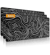 3 Pcs Large Gaming Mouse Pad 31.5 x 11.8 in,Anti-Slip Rubber Base Mousepad, XL Keyboard Mouse Mat...