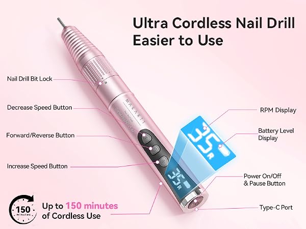 Rechargeable Nail Drill