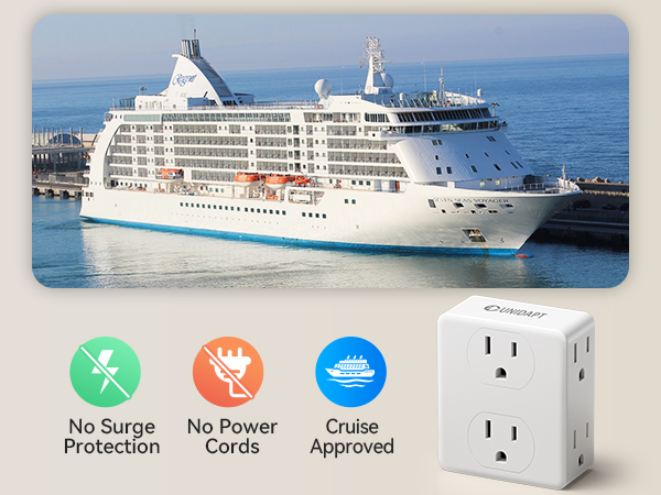 Cruise ship approved travel outlet expander
