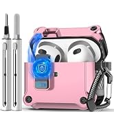 Pohgelan Compatible with AirPods 3rd Generation Case Cover with Cleaner kit,Secure Lock Clip Prot...