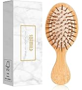 Sofmild Mini Travel Bamboo Hair Brush for Women/Men/Kids - Anti-Static Small Detangling Brush Gli...