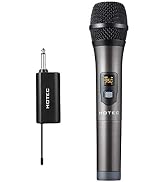 HOTEC UHF Wireless Dynamic Handheld Microphone with Rechargeable 1/4” Output Mini Portable Receiv...