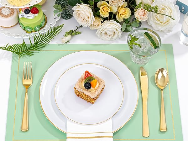 gold dinnerware set