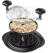 Chicken Shredder Large Chicken Breast Shredder Tool Twist with Brush&Fork, Visible Meat Shredder ...