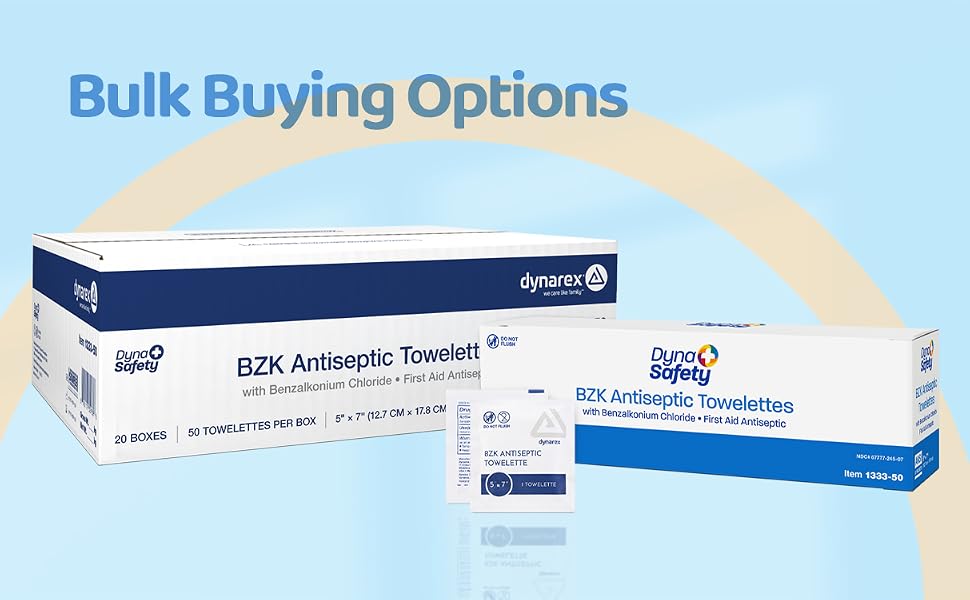 dynarex bulk buying options bzk antiseptic towelettes multiple sizes various sizing family bulk