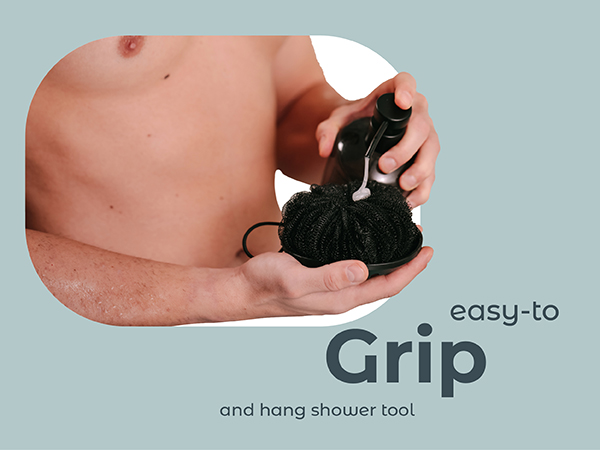 easy to grip shower tool luffa for men loofah men