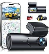 GKU Dash Cam Front and Rear Camera,4K+1080P, 5.8GHz WiFi & GPS Dash Camera for Cars,with 64G SDca...