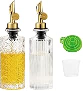 MOLADRI Glass Olive Oil Dispenser Bottle Small, 6.5 Oz/ 200 ml Coffee Simple Syrup Bottles with G...