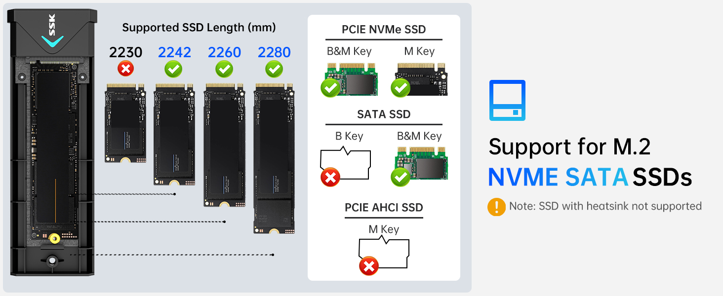 M.2 NVME PCIe SSD Enclosure