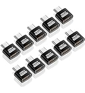 Duttek USB2.0 to USB C Adapter 10 Pack, USB Type C Male to USB 2.0 Type A Female Extension Connec...