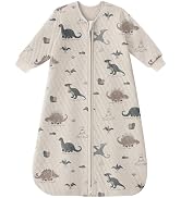 Yoofoss Baby Sleep Sack 6-12 Months 1.0 Tog Long Sleeve Sleep Sack Organic Cotton Wearable Blanke...