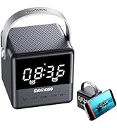 MOMOHO Portable Bluetooth Speaker with Time Display, Portable Wireless Speaker, TWS Stereo Sound,...