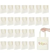 Sopoloray 48 Pcs Sublimation Mini Canvas Tote Bags Bulk 7.8x8.6 Inch Blank Reusable Grocery Bags ...
