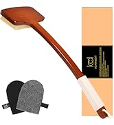 ICANdOIT Exfoliation Set-17.71 Inch Boar Bristles Back Scrubber Bath Brush,Shower Brush with No-S...