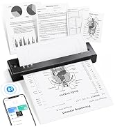 TATTMUSE Portable Printers Wireless for Travel, Inkless Thermal Printer Compatible with iOS/Andro...