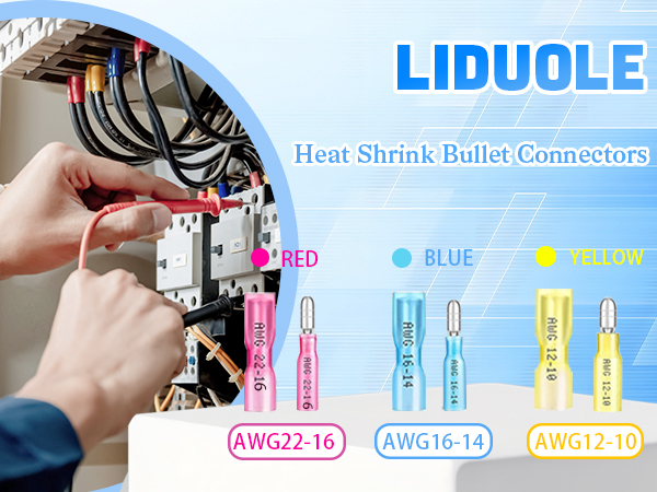 Heat Shrink Bullet Connectors 60PCS