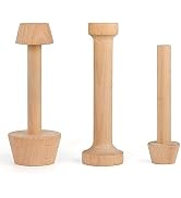 Cyimi 3 Pcs Wooden Tart Tamper Set, Double Side Pie Pastry Dough Tampers, DIY Cake Egg Tart Pan M...