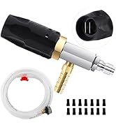 FIXFANS Adjustable Long Range Downstream Injection Nozzle Kit 4-4.5 GPM, Pressure Washer Spray No...