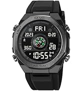 FANMIS Men Pedometer Watches Military Multifunctional 50M Waterproof Digital Outdoor Sports Watch
