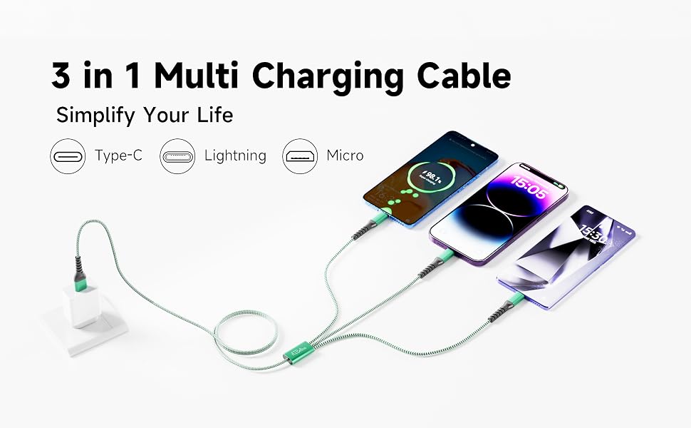 3 in 1 Multi Charging Cable