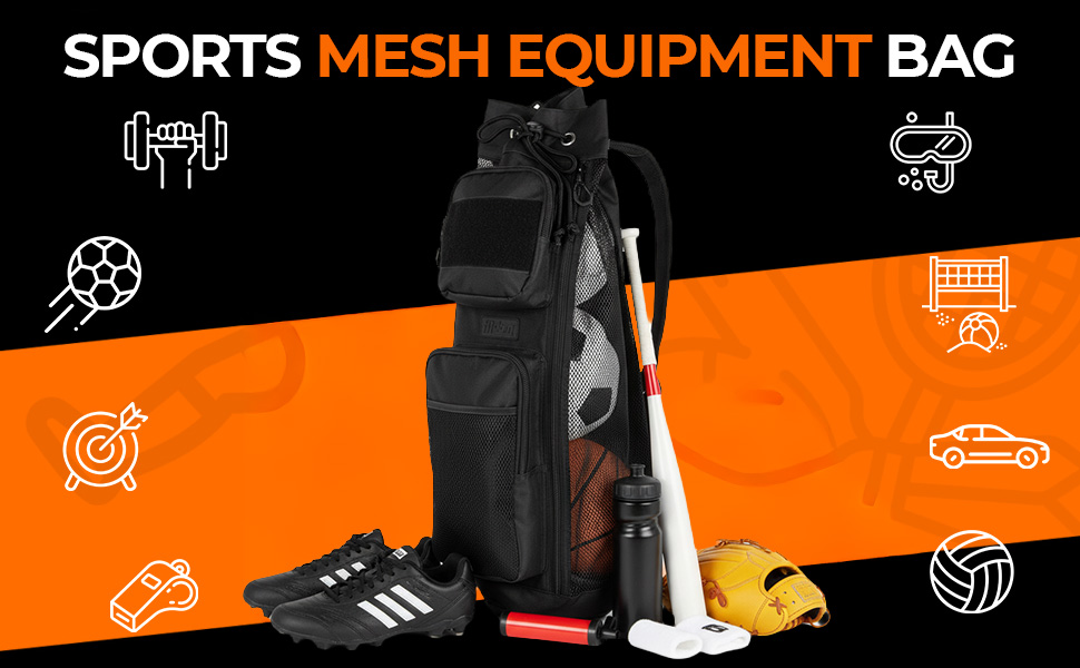 Sports Mesh Equipment Bag