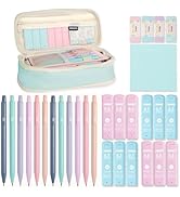 Mechanical Pencil Set with Cute Pencil Case, 12x Pastel Mechanical Pencils 0.5 & 0.7mm with 720x ...