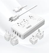 Ceptics 220V to 110V Converter,2X 200W + 1x 2000W, USB-C PD 18W, 4 USB | Includes Type C/E/F/G/I ...