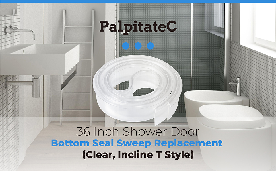 shower door drip rail with sweep