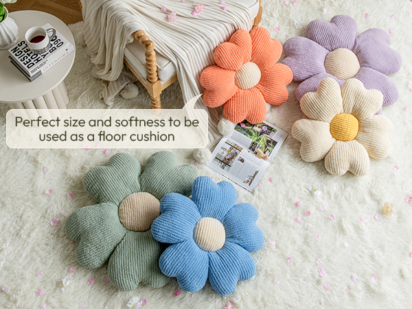 flower pillow floor pillow cushion decorative flower pillow decor pillow girls pillow