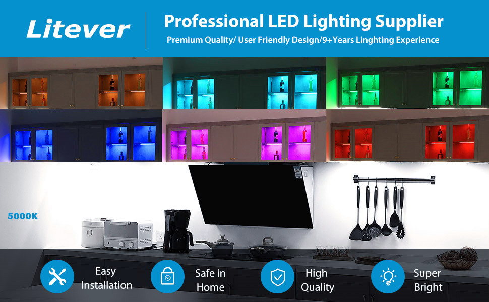 5000K RGBW Under Cabient LED Light Kits